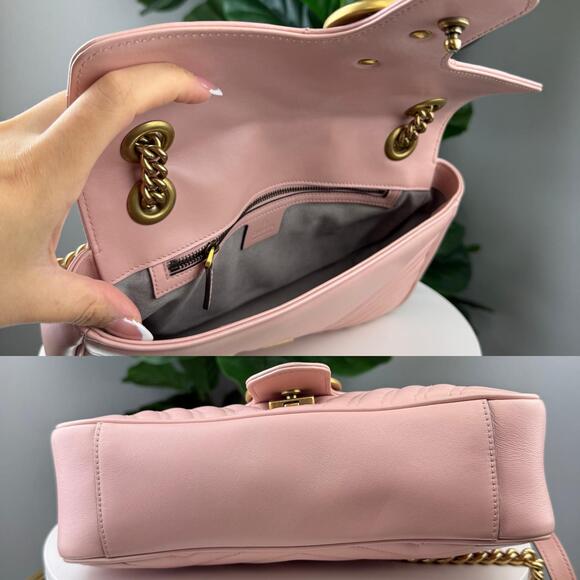 A205 💎✨Authentic Gucci Marmont Small Shoulder Bag Perfect Pink - Picture 6 of 8